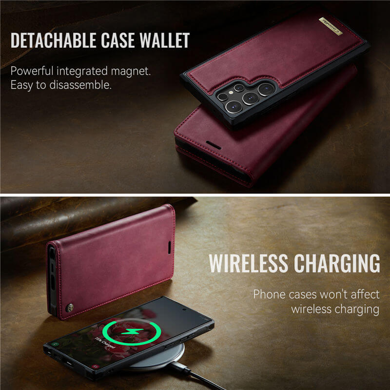 CaseMe Samsung Galaxy S23 Ultra 2-in-1 Magnetic Wallet Case – Wireless Charging & RFID Blocking - Image 4