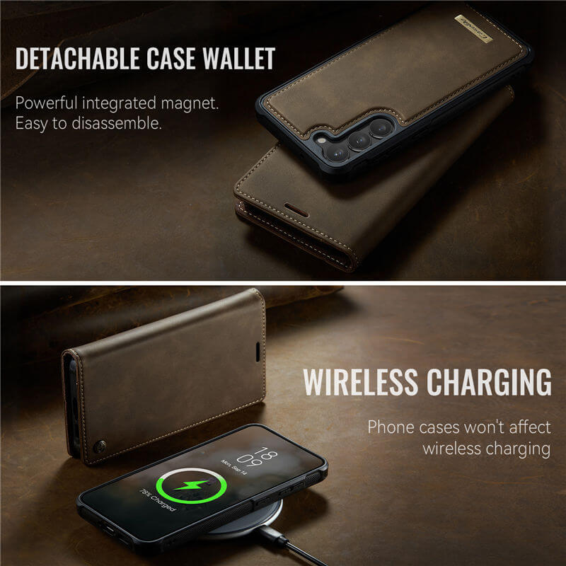 CaseMe Samsung Galaxy S23 Plus 2-in-1 Magnetic Wallet Case – Wireless Charging & RFID Blocking - Image 4