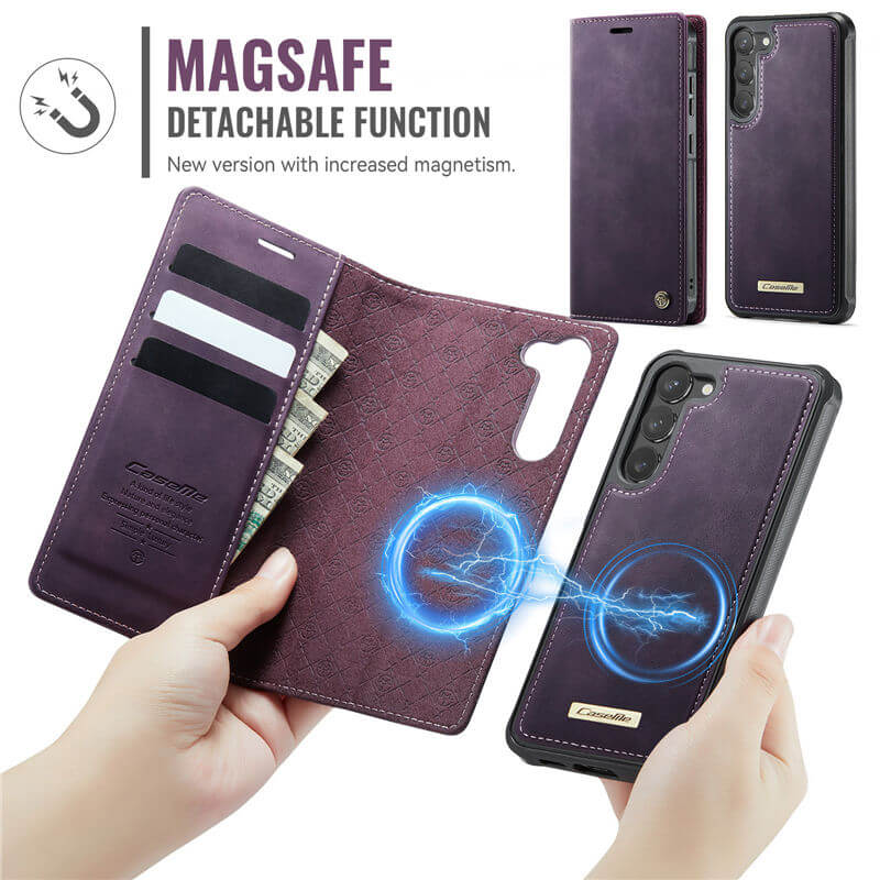CaseMe Samsung Galaxy S23 Plus 2-in-1 Magnetic Wallet Case – Wireless Charging & RFID Blocking - Image 5