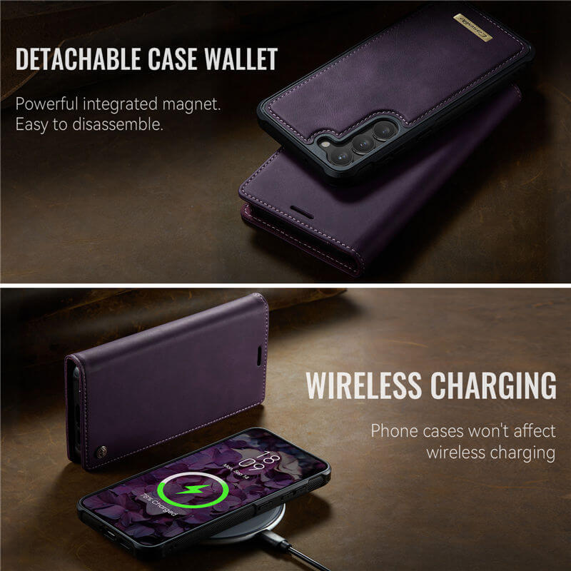 CaseMe Samsung Galaxy S23 2-in-1 Magnetic Wallet Case – Wireless Charging & RFID Blocking - Image 4