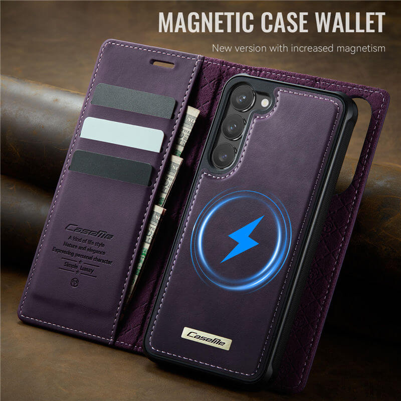 CaseMe Samsung Galaxy S23 Plus 2-in-1 Magnetic Wallet Case – Wireless Charging & RFID Blocking - Image 10