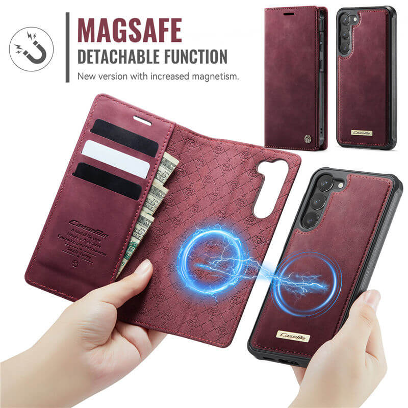 CaseMe Samsung Galaxy S23 2-in-1 Magnetic Wallet Case – Wireless Charging & RFID Blocking - Image 5