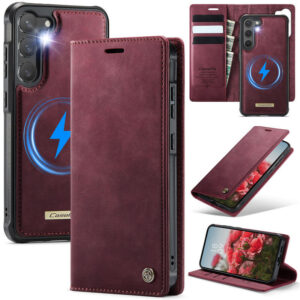 CaseMe Samsung Galaxy S23 Plus 2-in-1 Magnetic Wallet Case – Wireless Charging & RFID Blocking