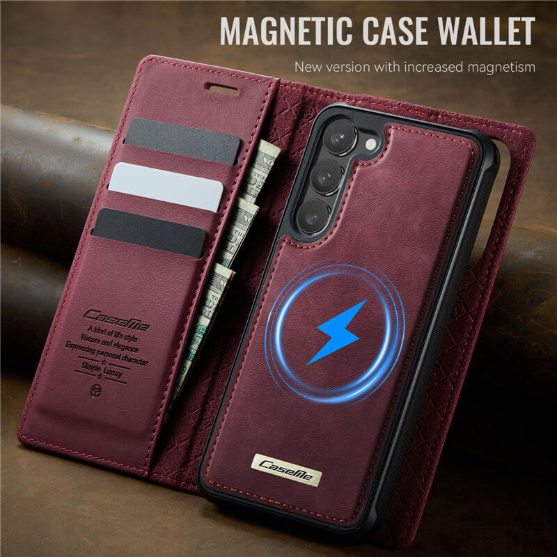 CaseMe Samsung Galaxy S23 2-in-1 Magnetic Wallet Case – Wireless Charging & RFID Blocking - Image 10