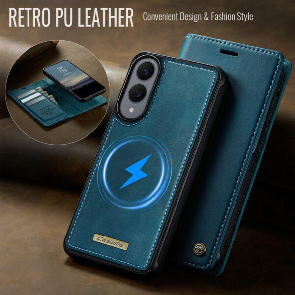 Alternative view of CaseMe Samsung Galaxy S25 Edge 2-in-1 Magnetic Wallet Case – Wireless Charging & RFID Blocking