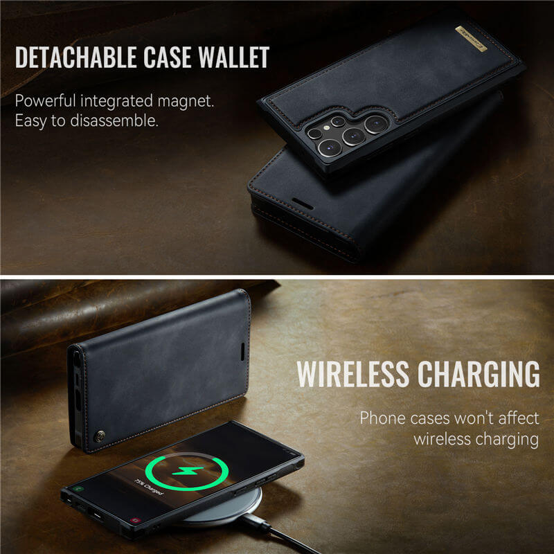 CaseMe Samsung Galaxy S24 Ultra 2-in-1 Magnetic Wallet Case – Wireless Charging & RFID Blocking - Image 4
