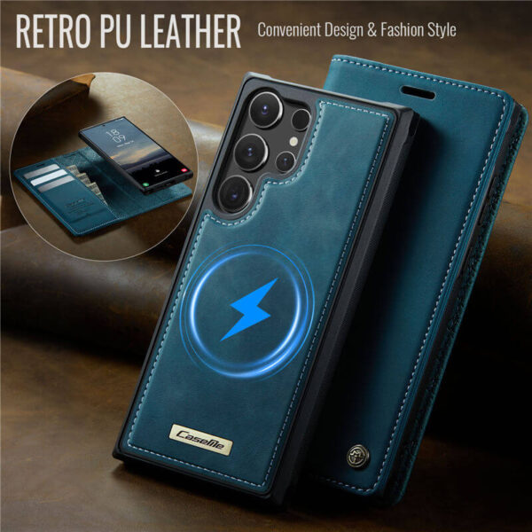 Alternative view of CaseMe Samsung Galaxy S25 Ultra 2-in-1 Magnetic Wallet Case – Wireless Charging & RFID Blocking