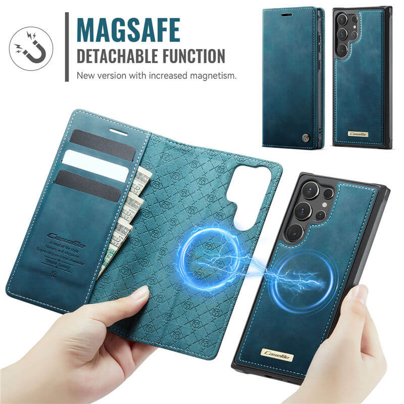 CaseMe Samsung Galaxy S24 Ultra 2-in-1 Magnetic Wallet Case – Wireless Charging & RFID Blocking - Image 5
