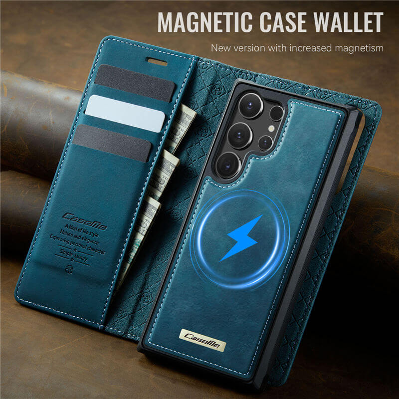 CaseMe Samsung Galaxy S24 Ultra 2-in-1 Magnetic Wallet Case – Wireless Charging & RFID Blocking - Image 10