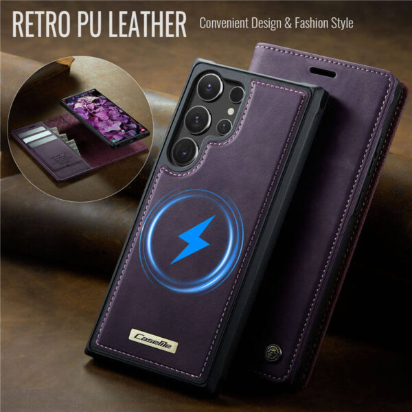 Alternative view of CaseMe Samsung Galaxy S24 Ultra 2-in-1 Magnetic Wallet Case – Wireless Charging & RFID Blocking