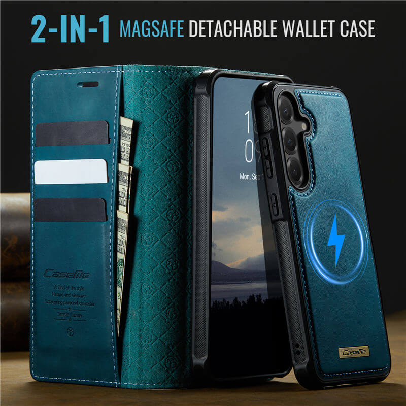 CaseMe Samsung Galaxy S25 2-in-1 Magnetic Wallet Case – Wireless Charging & RFID Blocking - Image 9