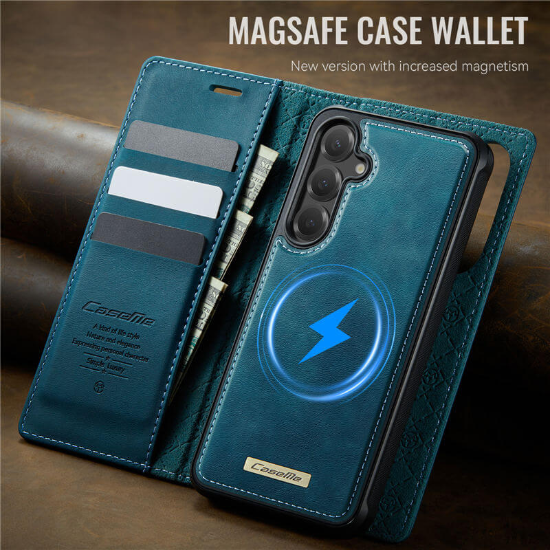 CaseMe Samsung Galaxy S24 2-in-1 Magnetic Wallet Case – Wireless Charging & RFID Blocking - Image 10