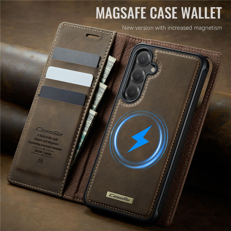 CaseMe Samsung Galaxy S25 2-in-1 Magnetic Wallet Case – Wireless Charging & RFID Blocking - Image 10
