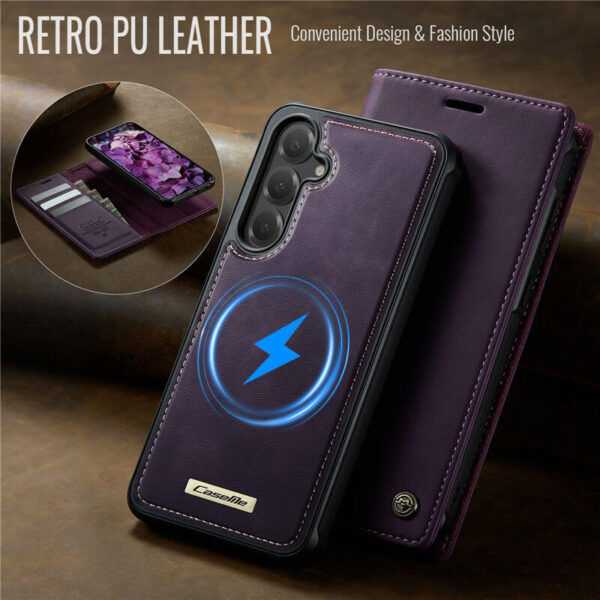 Alternative view of CaseMe Samsung Galaxy S24 FE 2-in-1 Magnetic Wallet Case – Wireless Charging & RFID Blocking