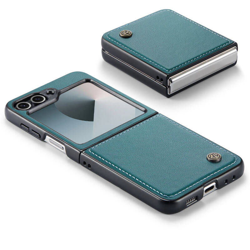 CaseMe Samsung Galaxy Z Flip7 FE Litchi Skin PU Leather Case - Image 9