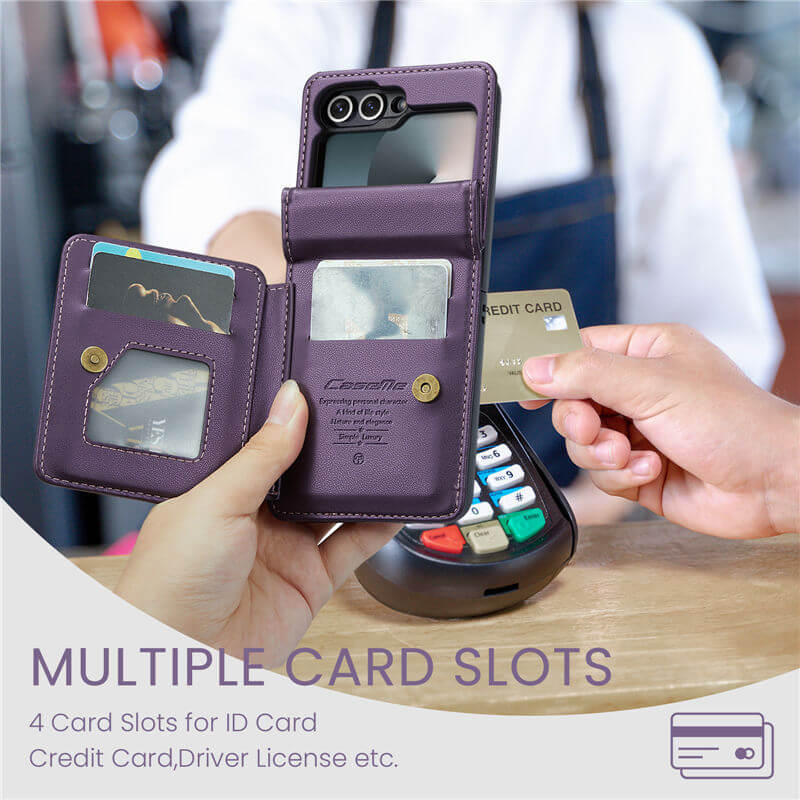 CaseMe Samsung Galaxy Z Flip7 FE RFID Blocking Card Holder Case - Image 4