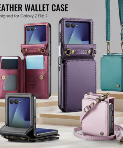 Alternative view of CaseMe Samsung Galaxy Z Flip7 Wallet Case with RFID & Crossbody Strap