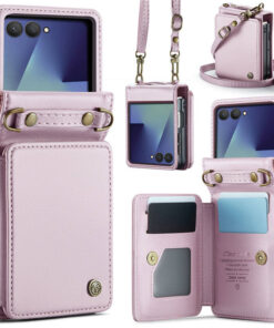 CaseMe Samsung Galaxy Z Flip7 Wallet Case with RFID & Crossbody Strap