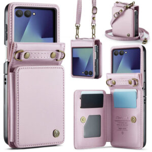 CaseMe Samsung Galaxy Z Flip7 Wallet Case with RFID & Crossbody Strap