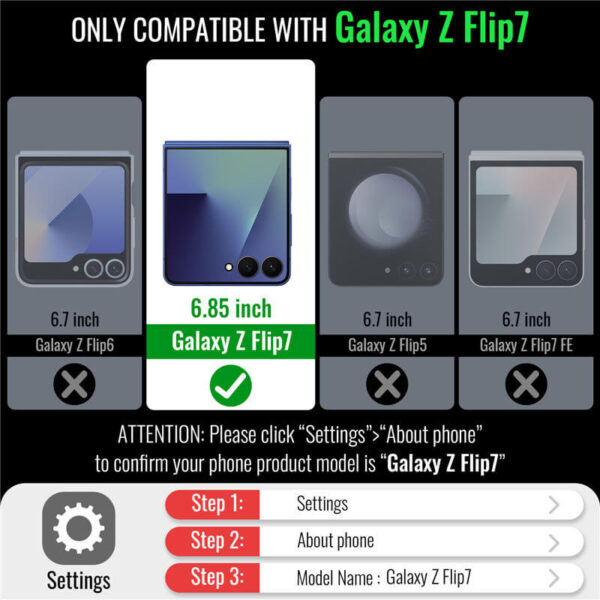 CaseMe Samsung Galaxy Z Flip7 Wallet Case with RFID & Crossbody Strap - Image 3