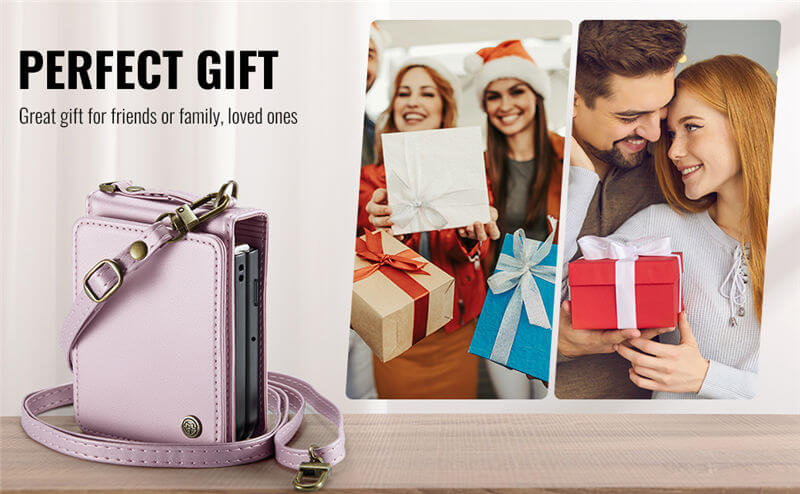 CaseMe Samsung Galaxy Z Flip7 Card Holder Case with Crossbody Strap