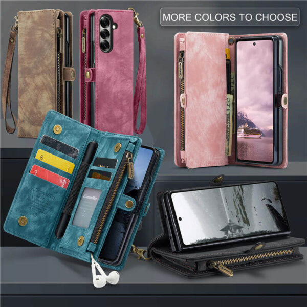 Alternative view of CaseMe Samsung Galaxy Z Fold7 Wallet Case with Wrist Strap