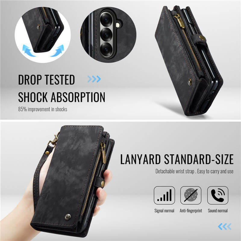 CaseMe Samsung Galaxy Z Fold7 Wallet Case with Wrist Strap - Image 8