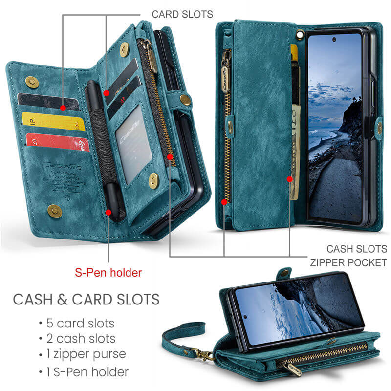 CaseMe Samsung Galaxy Z Fold7 Wallet Case with Wrist Strap - Image 4