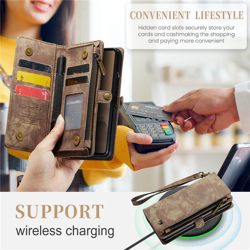 CaseMe Samsung Galaxy Z Fold7 Wallet Case with Wrist Strap - Image 5