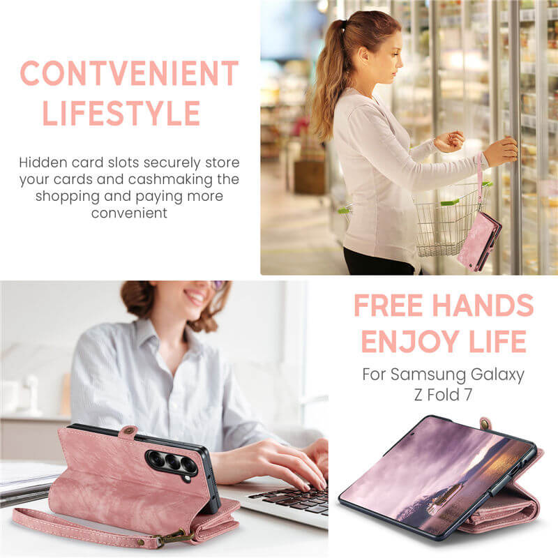 CaseMe Samsung Galaxy Z Fold7 Wallet Case with Wrist Strap - Image 6