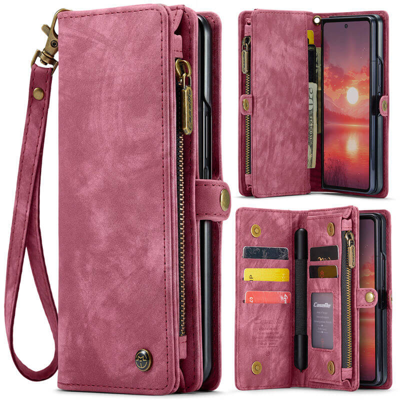 CaseMe Samsung Galaxy Z Fold7 Wallet Case with Wrist Strap - Image 12