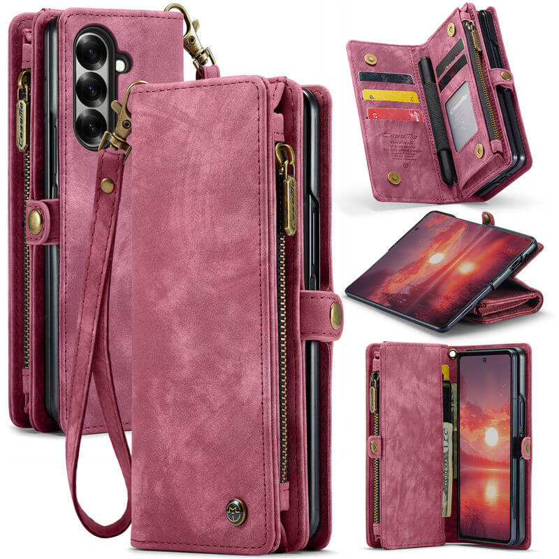 CaseMe Samsung Galaxy Z Fold7 Wallet Case with Wrist Strap