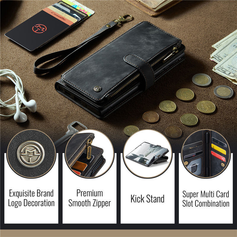 CaseMe Samsung Galaxy Z Fold7 Wallet kickstand Case with Wrist Strap - Image 10