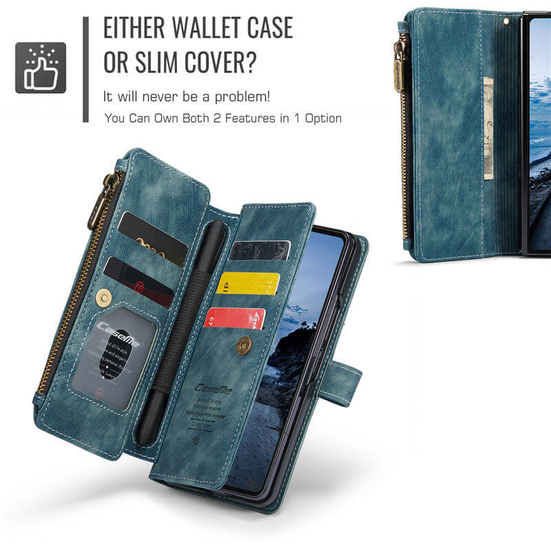 CaseMe Samsung Galaxy Z Fold7 Wallet kickstand Case with Wrist Strap - Image 7