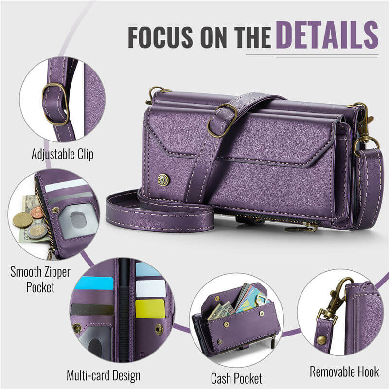CaseMe Samsung Galaxy Z Fold7 Wallet Crossbody Case with RFID Blocking Support Wireless Charging - Image 12
