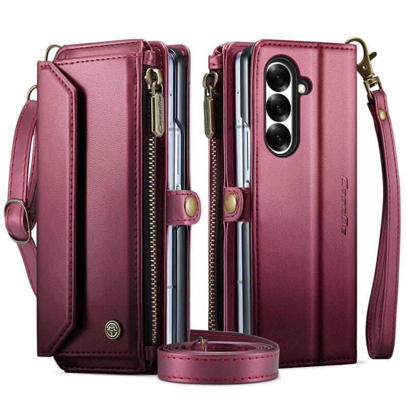 CaseMe Samsung Galaxy Z Fold7 Wallet Crossbody Case with RFID Blocking Support Wireless Charging - Image 3