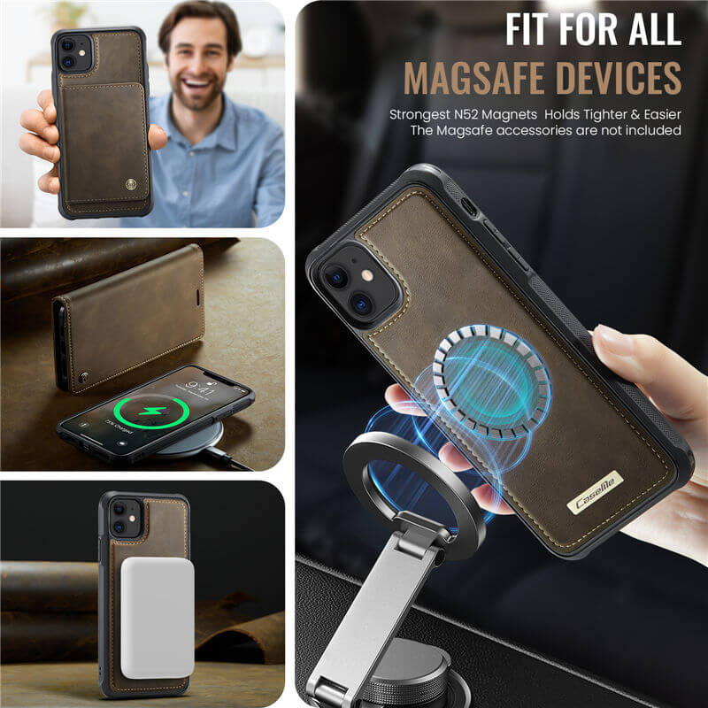 CaseMe iPhone 11 2-in-1 Magnetic Wallet Case – MagSafe & RFID Blocking - Image 6