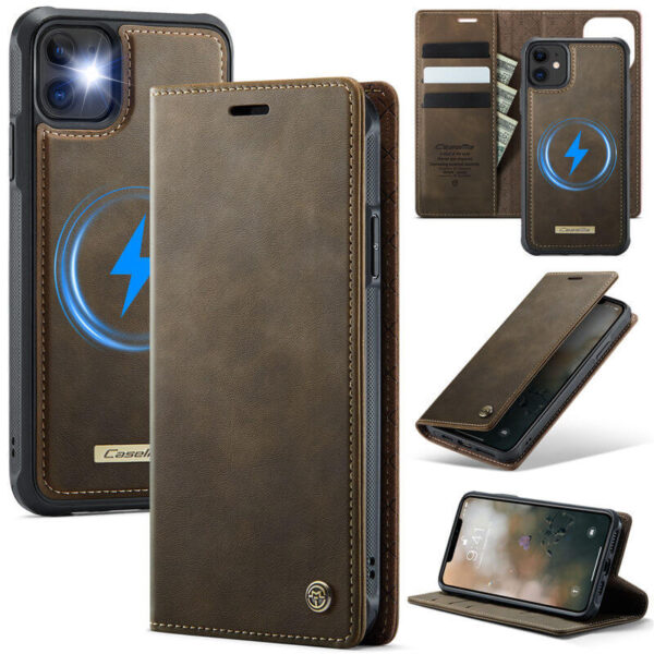 CaseMe iPhone 11 2-in-1 Magnetic Wallet Case – MagSafe & RFID Blocking