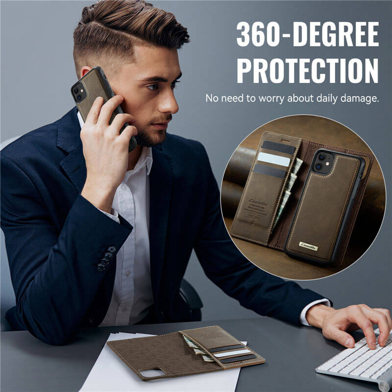 CaseMe iPhone 11 2-in-1 Magnetic Wallet Case – MagSafe & RFID Blocking - Image 11