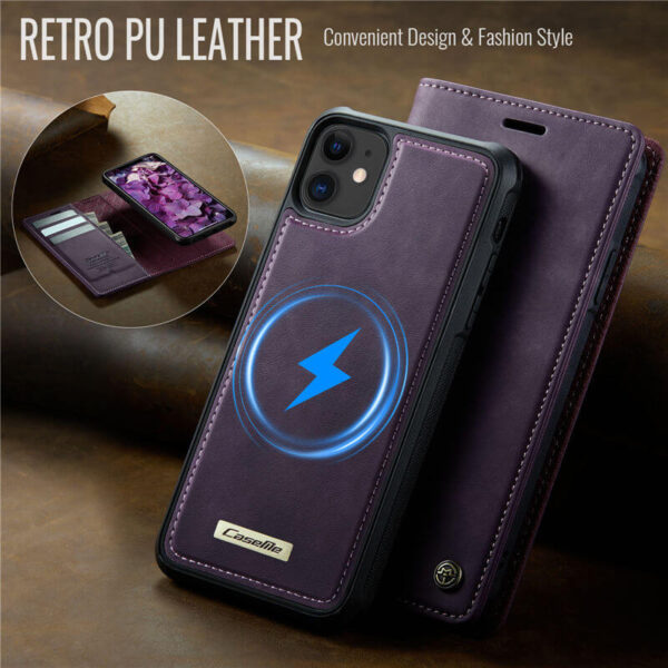 Alternative view of CaseMe iPhone 11 2-in-1 Magnetic Wallet Case – MagSafe & RFID Blocking