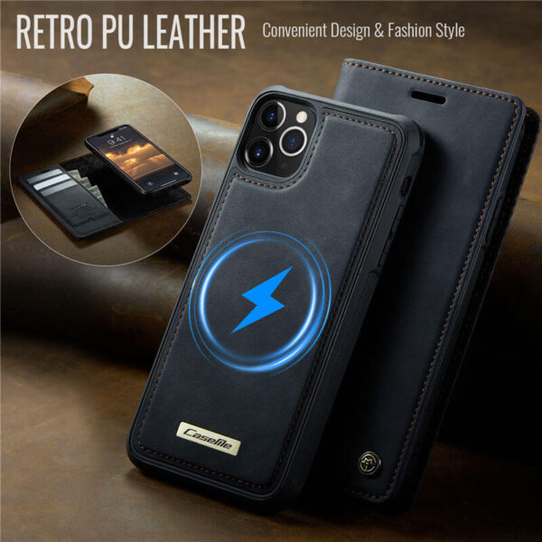 Alternative view of CaseMe iPhone 12 Pro Max 2-in-1 Magnetic Wallet Case – MagSafe & RFID Blocking