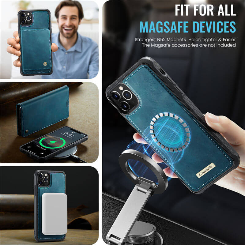 CaseMe iPhone 11 Pro 2-in-1 Magnetic Wallet Case – MagSafe & RFID Blocking - Image 6
