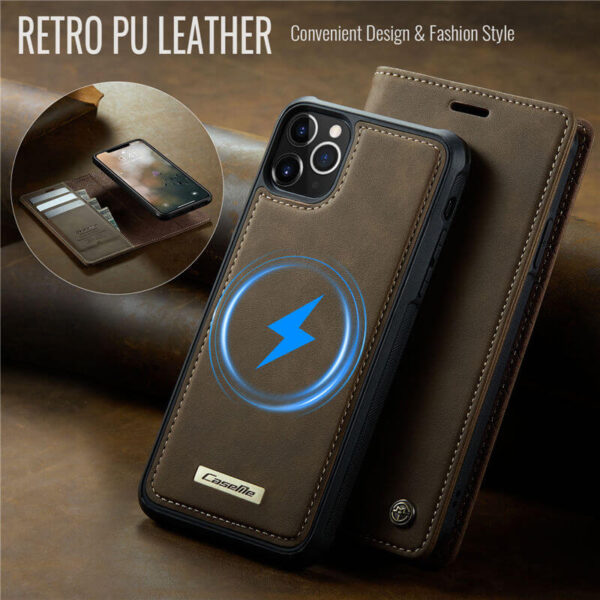 Alternative view of CaseMe iPhone 11 Pro 2-in-1 Magnetic Wallet Case – MagSafe & RFID Blocking