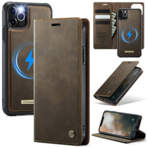 CaseMe iPhone 12/12 Pro 2-in-1 Magnetic Wallet Case – MagSafe & RFID Blocking