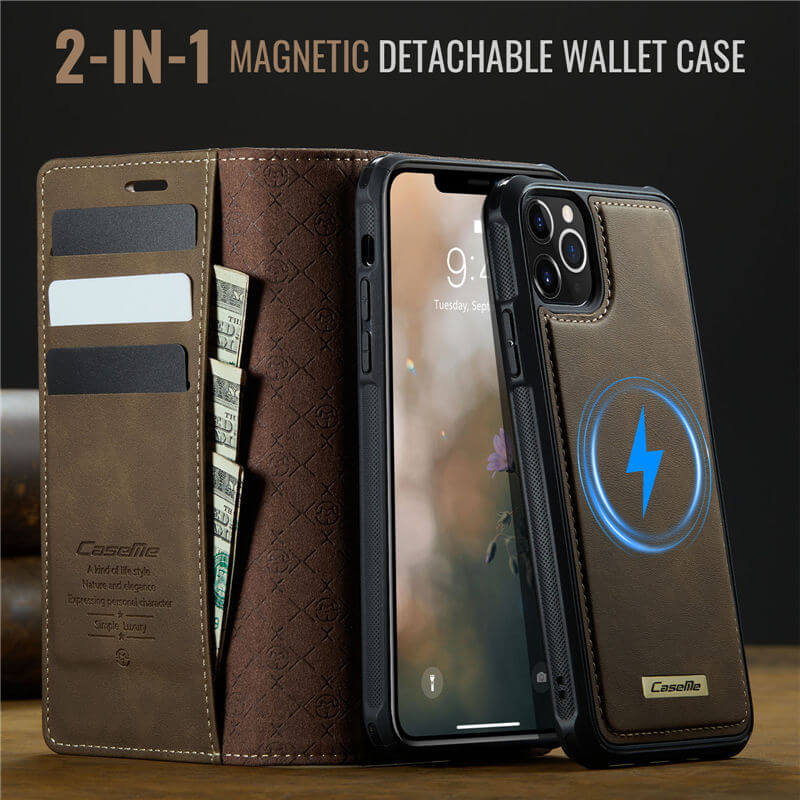 CaseMe iPhone 12 Pro Max 2-in-1 Magnetic Wallet Case – MagSafe & RFID Blocking - Image 9