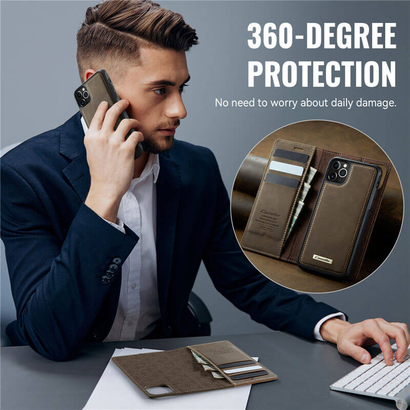 CaseMe iPhone 12/12 Pro 2-in-1 Magnetic Wallet Case – MagSafe & RFID Blocking - Image 11