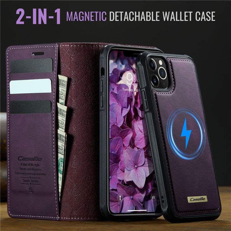 CaseMe iPhone 11 Pro Max 2-in-1 Magnetic Wallet Case – MagSafe & RFID Blocking - Image 9