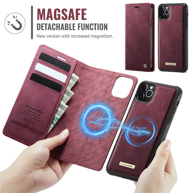 CaseMe iPhone 11 Pro Max 2-in-1 Magnetic Wallet Case – MagSafe & RFID Blocking - Image 5