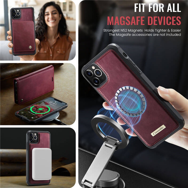 CaseMe iPhone 12 Pro Max 2-in-1 Magnetic Wallet Case – MagSafe & RFID Blocking - Image 6