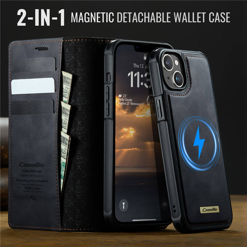 CaseMe iPhone 14 2-in-1 Magnetic Wallet Case – MagSafe & RFID Blocking - Image 9